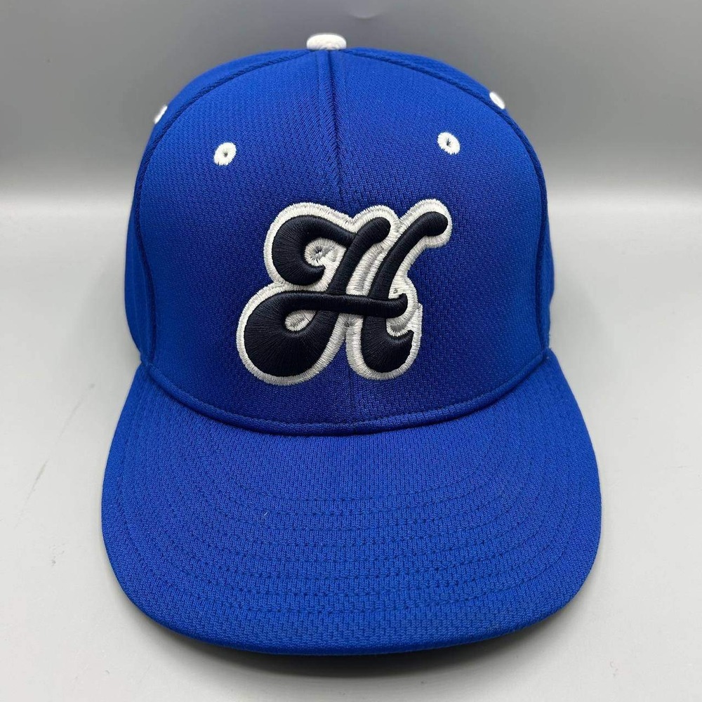Chrome Hearts Hat Men L-XL Blue Embroidered Richardson Stretch Fitted Cap